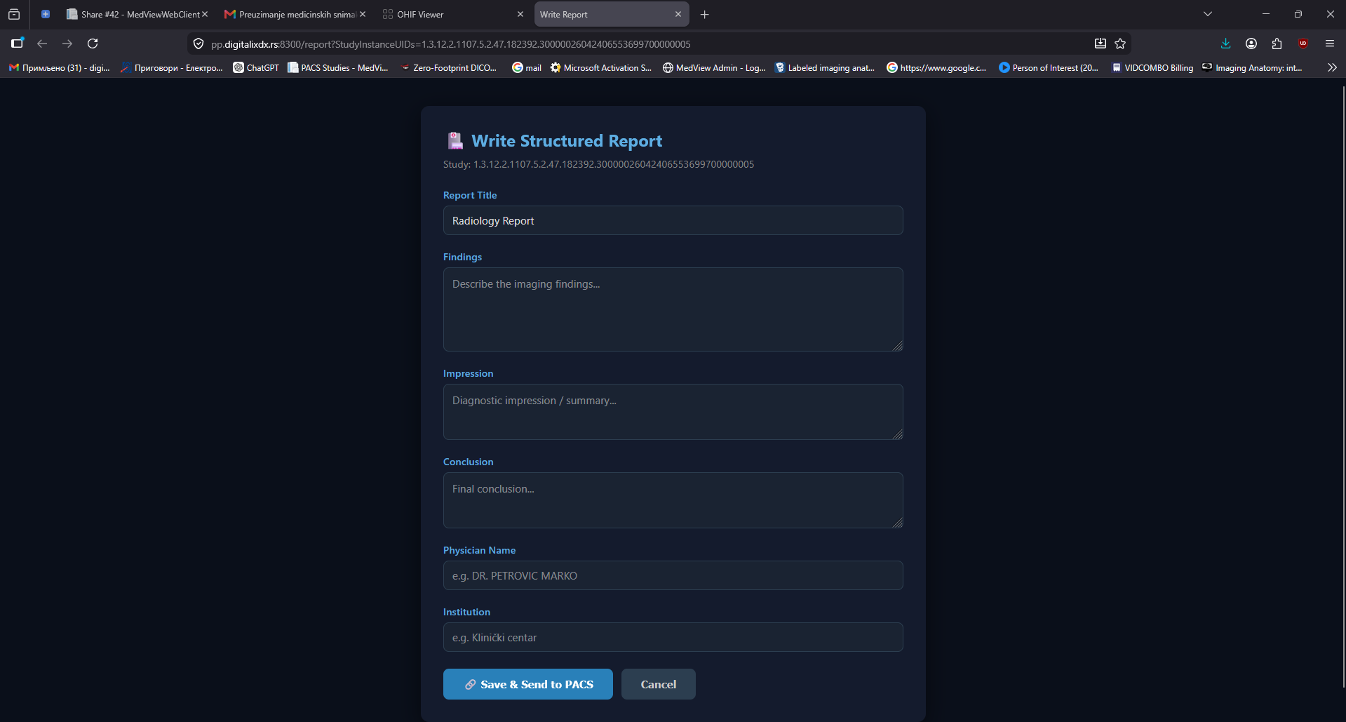 Structured Report
